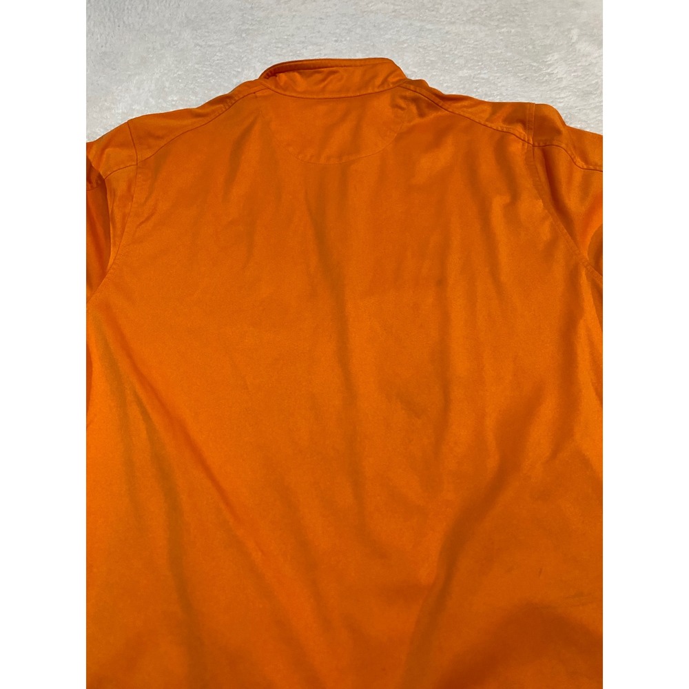 Crocs Relaxed Technology Mens Orange Quarter Zip Windbreaker Jacket Large L - Picture 8 of 10